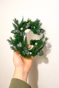 Lettre G en végétaux stabilisés